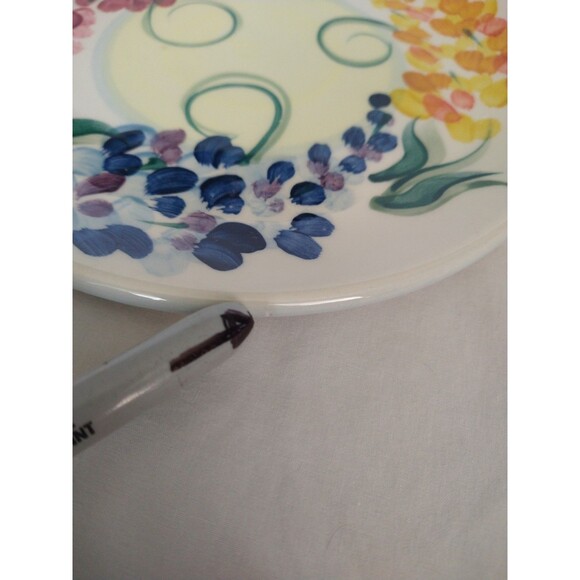 Set Of 2 Gail Pittman 7 1/2" Garden View Salad Dessert Plates Hand Painted 1999 - Picture 5 of 16